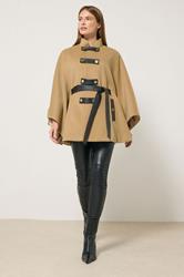 STAR Natural Brown Button Through Cape Coat | StarByJM 2