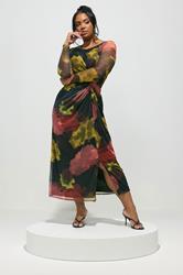 YOURS LONDON Plus Size Black Abstract Knot Dress | Yours Clothing 3