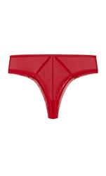 Celinda Ruby Red Mesh Hi Waisted Brief