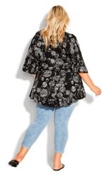 Evans Black Harper Ruffle Hem Tunic 5