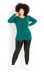 V Neck Green Jumper 3