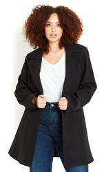 Evans Black Belted Wrap Coat 3
