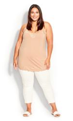 Evans Neutral Lace Cami Top 2