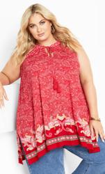 Evans Red Zoey Scarf Tunic 2