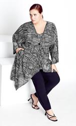 Evans Baptiste Black Pebble Drape Tunic 1