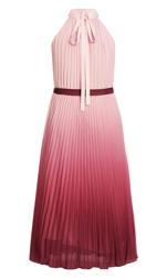 EVANS Plus Size Pink Ombre Pleated Maxi Dress | Evans 5