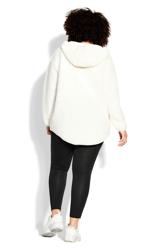 Evans White Teddy Quarter Zip Hoodie 4