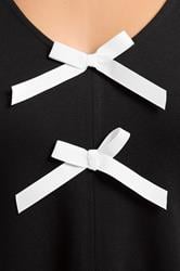 YOURS Plus Size Black Bow Detail Tunic Dress | Yours Clothing 5