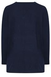 EVANS Plus Size Black Seam Detail Jumper | Evans 2