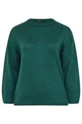 YOURS Curve Teal Green Soft Touch Knitted Jumper
