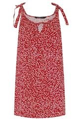 YOURS Curve Red Ditsy Floral Strappy Vest Top
