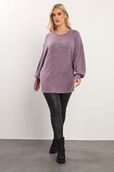 YOURS Plus Size Pink Studded Jumper | Yours Clothing 1
