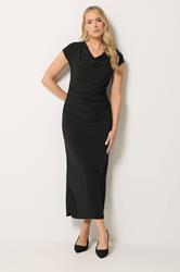 LTS Tall Women's Black Cowl Neck Maxi Dress | Long Tall Sally 3