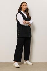 EVANS Plus Size Black Button Detail Knitted Vest | Evans  2