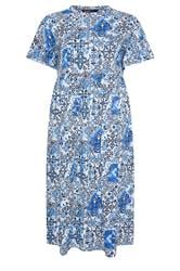 YOURS Curve Blue Abstract Mosaic Print Midi Dress