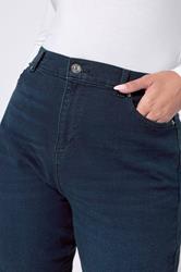 YOURS Plus Size Dark Blue Boyfriend Jeans | Yours Clothing 4