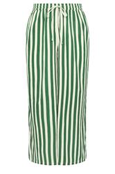 LIMITED COLLECTION Plus Size Green & White Stripe Trousers | Yours Clothing  5
