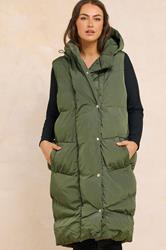 EVANS Plus Size Khaki Green Padded Gilet | Evans 3