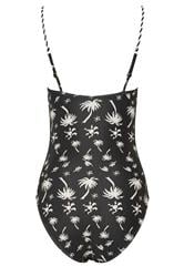 LTS Tall Women's Black Palm Print Swimsuit | Long Tall Sally 7