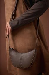 Brown Stud Detail Cross Body Bag | Yours Clothing 1