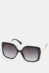 Black Square Oversized Sunglasses | Yours Clothing 2