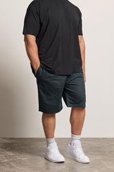 D555 Big & Tall Navy Blue Elasticated Stretch Shorts | BadRhino 3