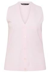 YOURS Curve Pink Knitted Waistcoat