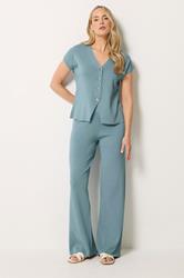 LTS Tall Women's Light Blue Button Knitted Cardigan | Long Tall Sally 2