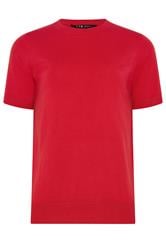 LTS Tall Red Short Sleeve Knit Jumper