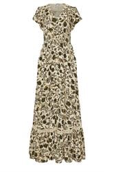 LTS Tall Green Floral Button Maxi Dress