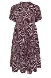 EVANS Plus Size Berry Red Button Through Dress | Evans 5