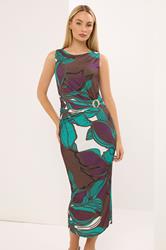 STAR Chocolate Brown Floral Wrap Dress | StarByJM 3