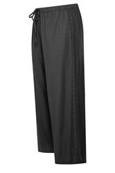 YOURS Plus Size Black Crochet Detail Linen Trousers | Yours Clothing 6