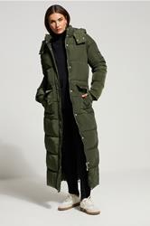 LTS Tall Khaki Padded Longline Maxi Coat | Long Tall Sally 1