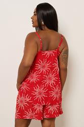 YOURS Plus Size Red Sun Print Cami Top | Yours Clothing 2
