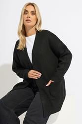 YOURS Plus Size Black Soft Touch Knitted Cardigan | Yours Clothing 3