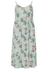 YOURS Plus Size Green Floral Print Strappy Sundress | Yours Clothing 5