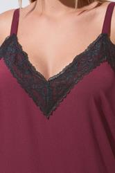 LIMITED COLLECTION Plus Size Burgundy Red Lace Vest Top | Yours Clothing 4