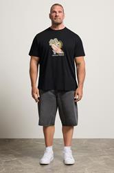 JACK & JONES Big & Tall Black Skull Print Tee | BadRhino 1