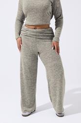 LIMITED COLLECTION Plus Size Natural Brown Fold Over Trousers | Yours Clothing 1