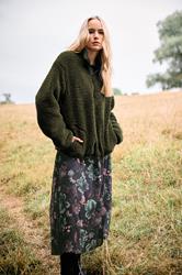 LTS Tall Khaki Green Half Zip Fleece Jacket | Long Tall Sally 1