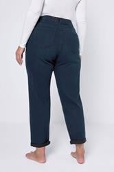 YOURS Plus Size Dark Blue Boyfriend Jeans | Yours Clothing 2