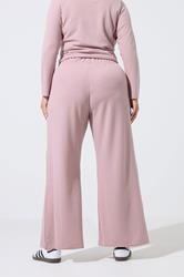 LIMITED COLLECTION Plus Size Pink Crinkle Wide Leg Trousers | Yours Clothing 2