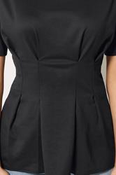 LTS Tall Women's Black Pleated Detail Top | Long Tall Sally 4