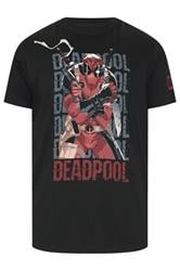 BadRhino Big & Tall Black Deadpool Graphic T-Shirt