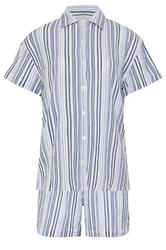 LTS Tall Women's Set Blue & White Stripe Shirt & Shorts | Long Tall Sally 7
