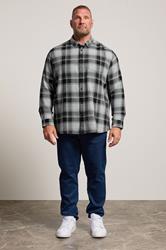 BadRhino Big & Tall Black Check Long Sleeve Shirt | BadRhino 1