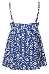 YOURS Plus Size Blue Abstract Print Tie Front Swimdress | Yours Clothing 9