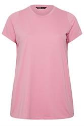 YOURS Curve Pink Short Sleeve Core T-Shirt