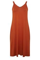 YOURS Curve Burnt Orange Midi Dress